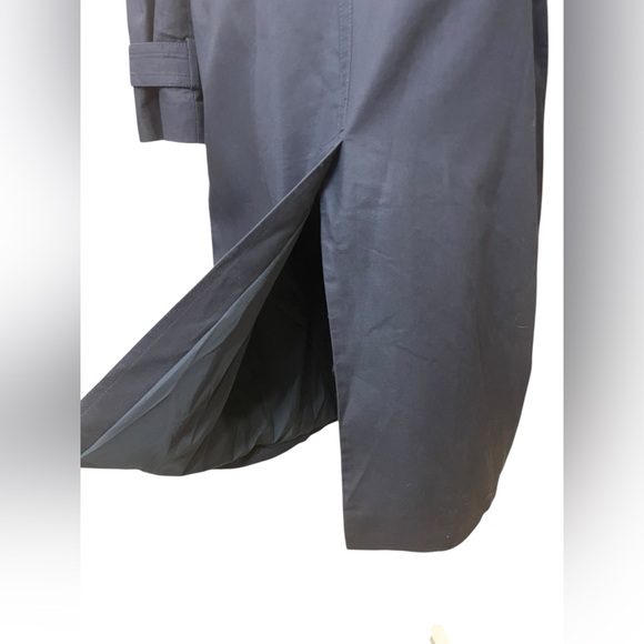 Ann Taylor Navy Double-Breasted Belted Trench Coat – Women’s Medium - Picture 8 of 15